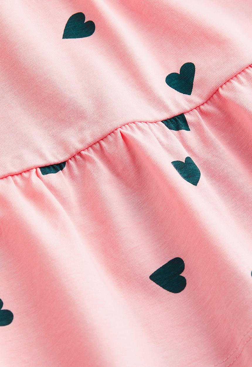 H&M - Cotton jersey dress - light pink/hearts