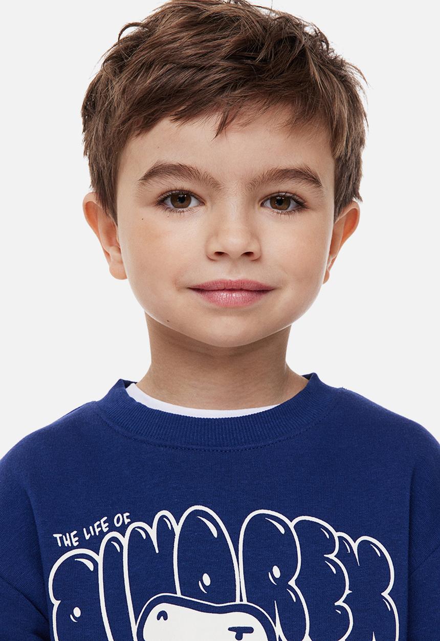 H&M - Sweatshirt - dark blue/dinosaur