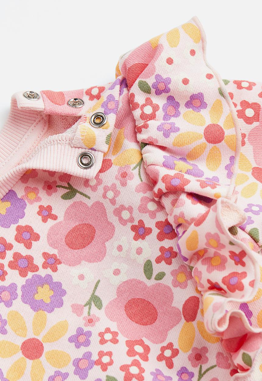 H&M - Cotton sweatshirt - pink/floral