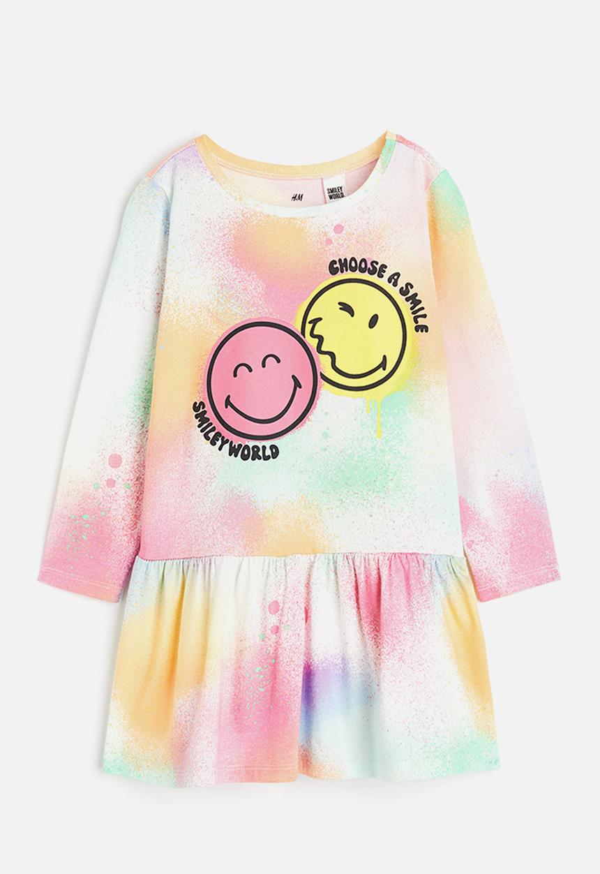 H&M - Patterned cotton dress - pink/patterned