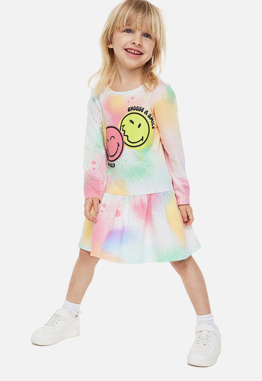 H&M - Patterned cotton dress - pink/patterned