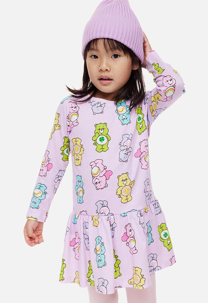 H&M - Patterned cotton dress - light purple/care bears
