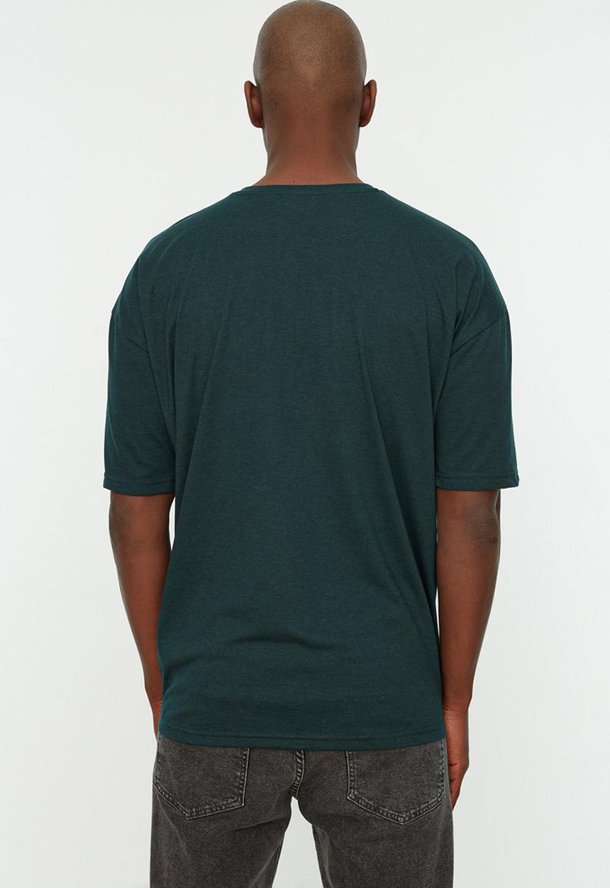 Trendyol - Relaxed oversized T-shirt - emerald green
