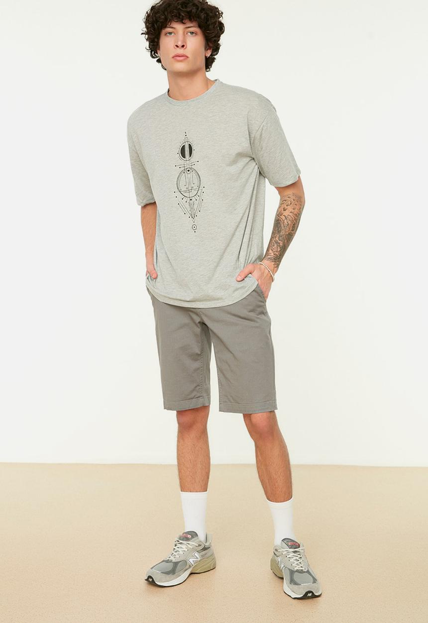 Trendyol - Relaxed crew T-shirt - grey