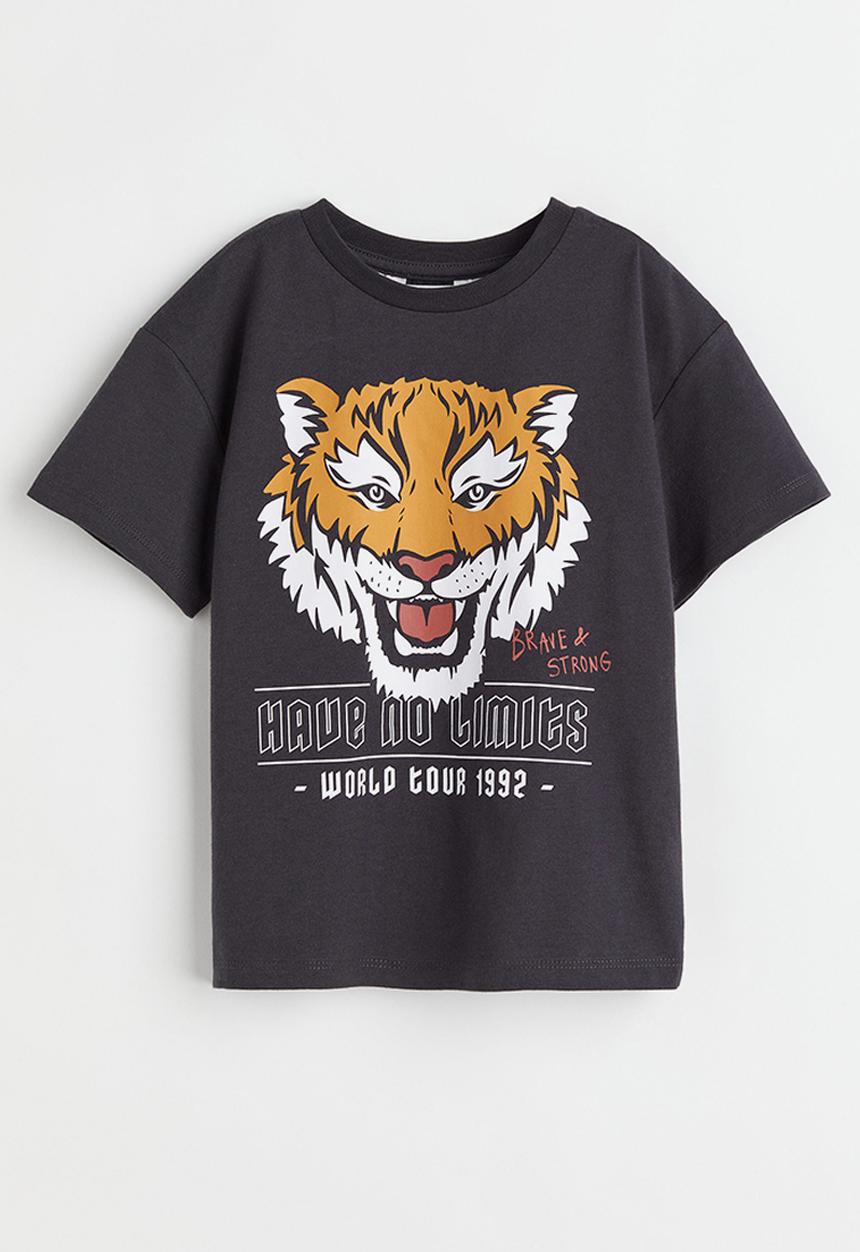 H&M - Printed T-shirt - grey