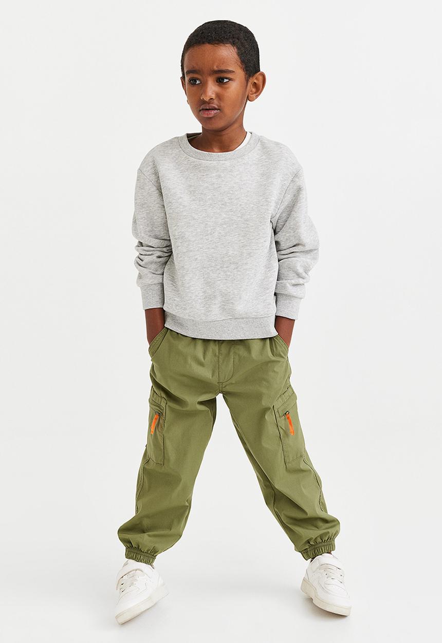 H&M - Lined cargo trousers - green