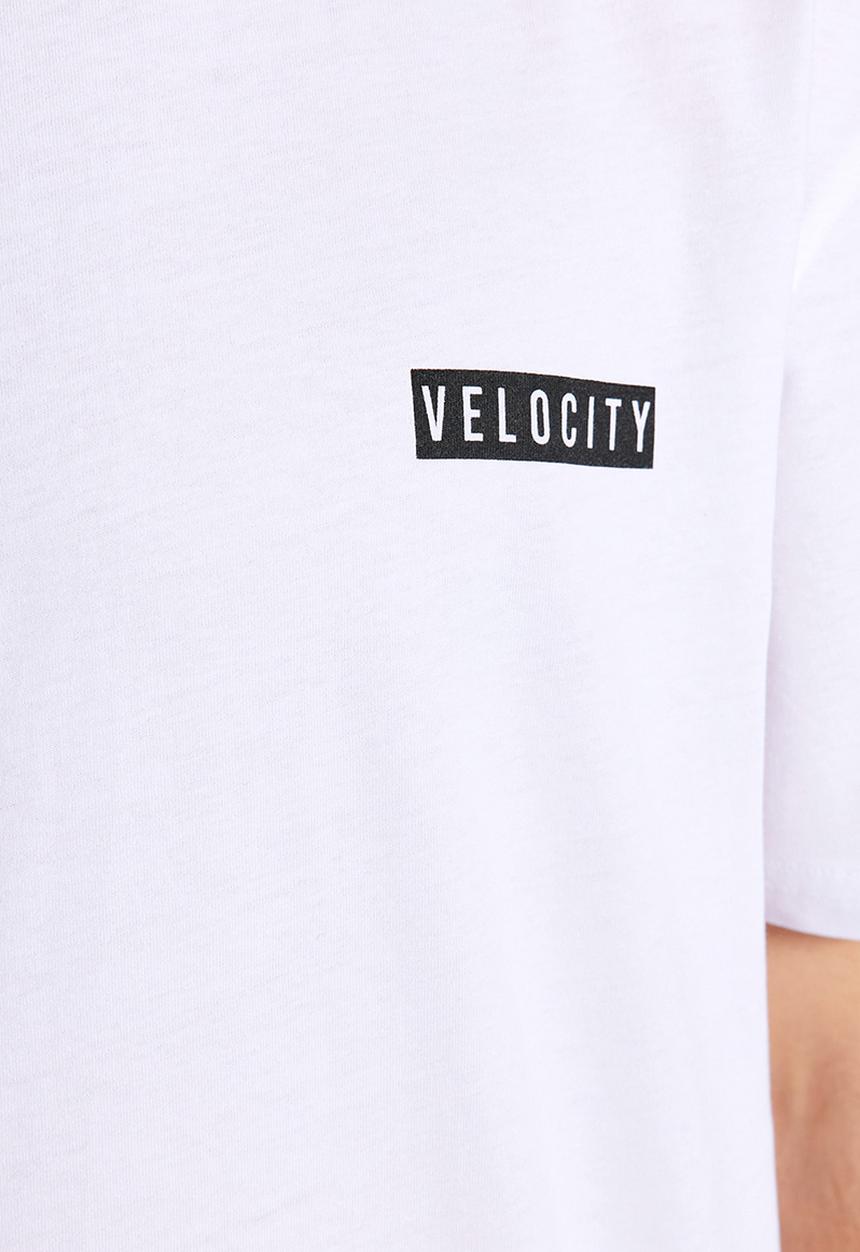 Trendyol - Oversized back logo graphic tee - white