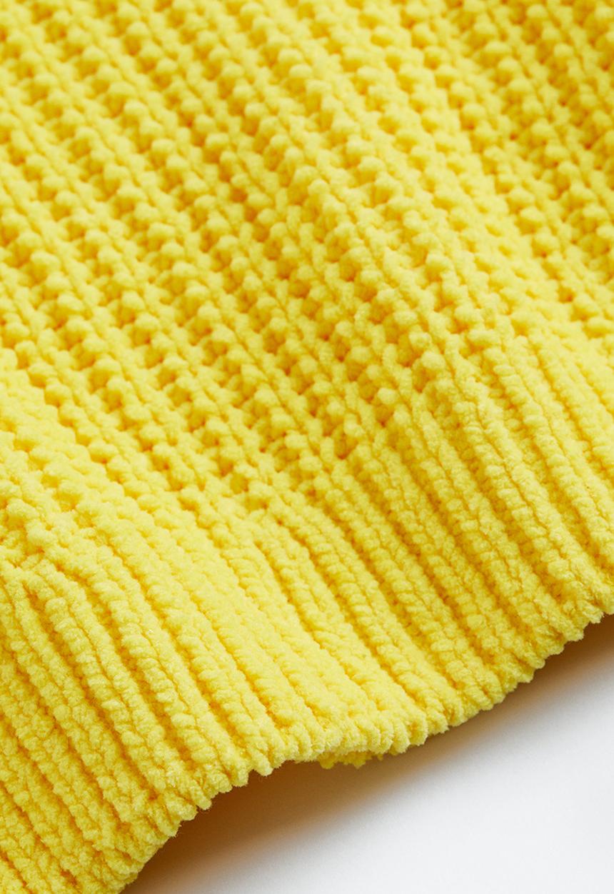 H&M - Knitted chenille jumper - yellow