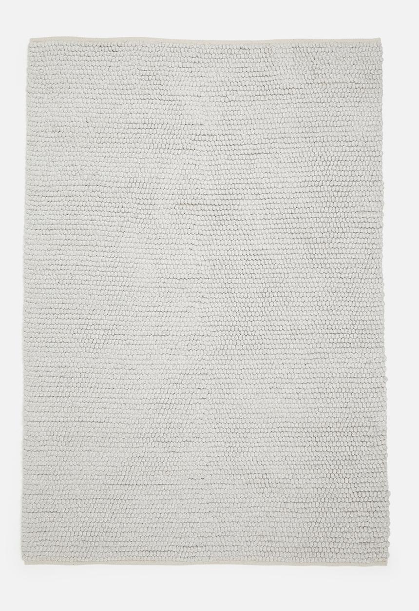 Sixth Floor - PET & cotton bobble rug - grey