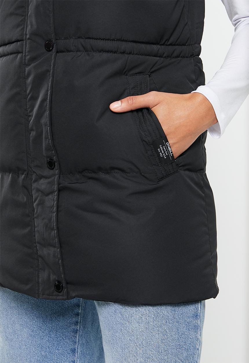 O'Neill - Wave sleeveless puffer jacket - black