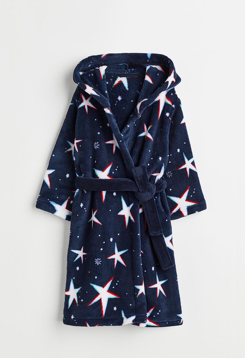 H&M - Fleece dressing gown - blue,multi