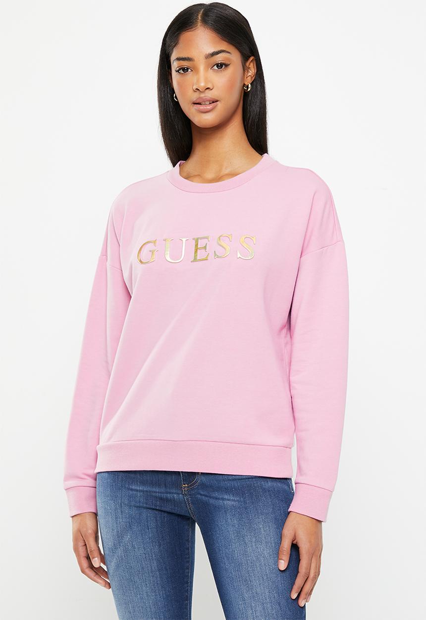 GUESS - Long sleeve embossed foil sweatshirt - purple