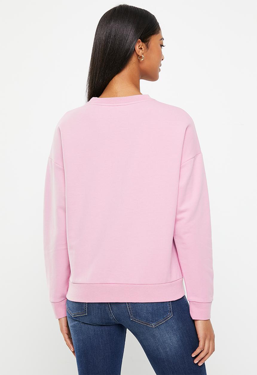 GUESS - Long sleeve embossed foil sweatshirt - purple