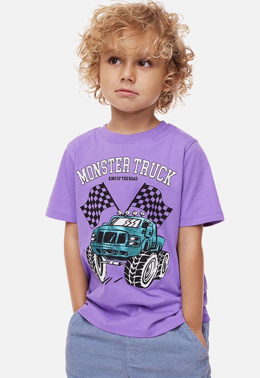 H&M - Printed t-shirt - purple monster truck
