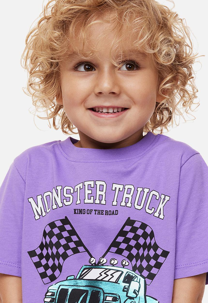 H&M - Printed t-shirt - purple monster truck