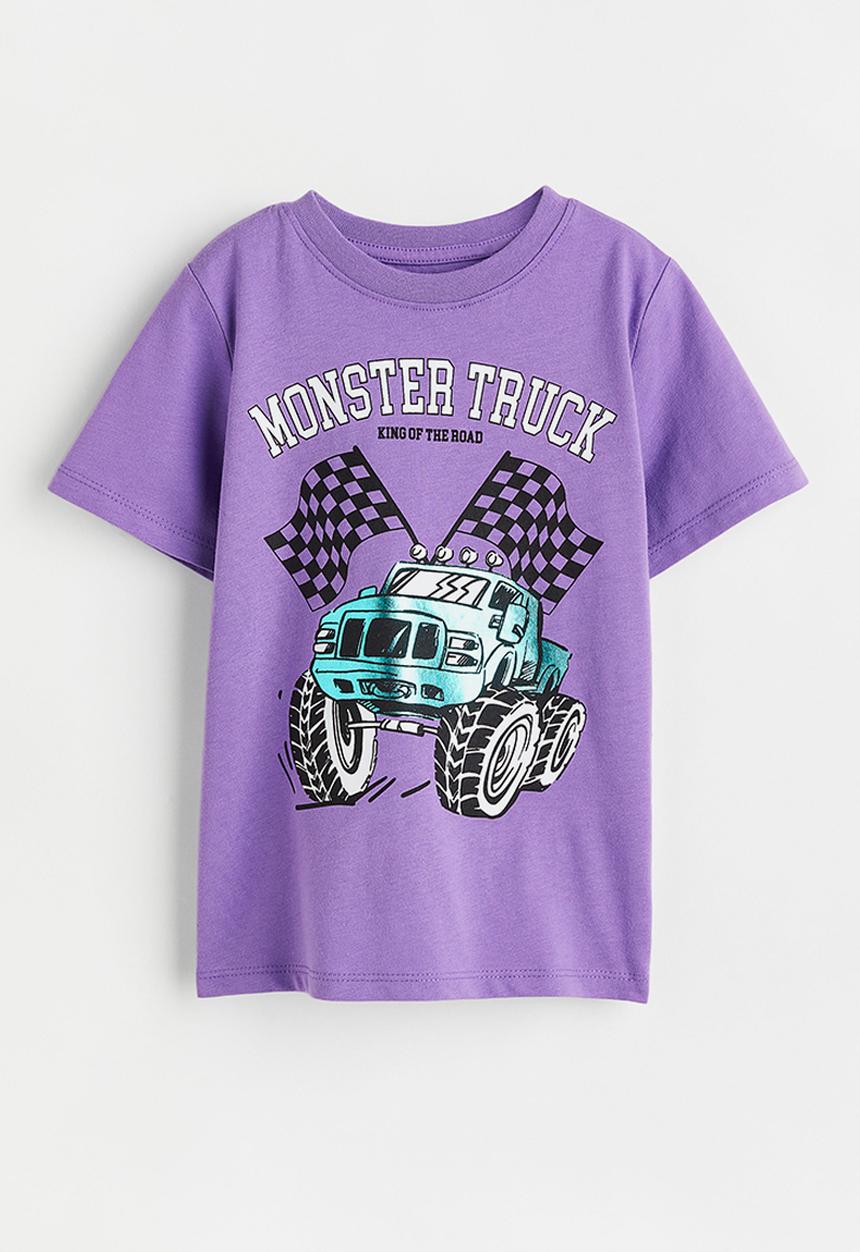 H&M - Printed t-shirt - purple monster truck