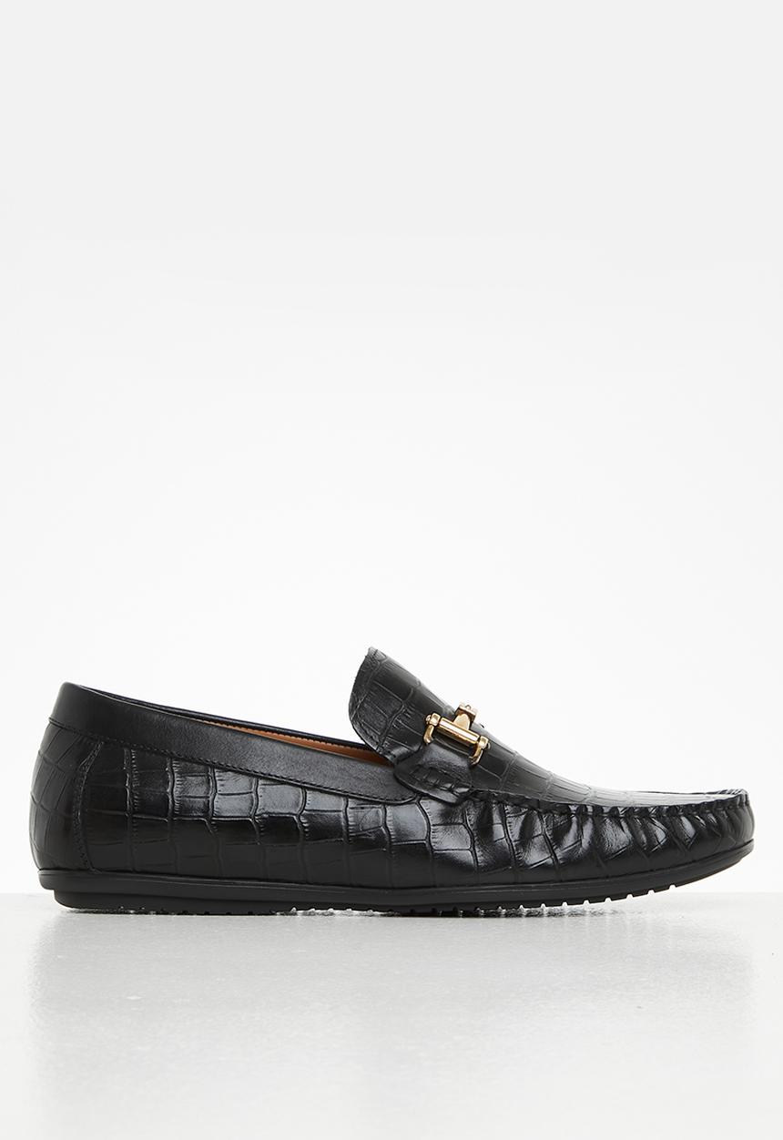 Steve Madden - Derik croco leather - black croco