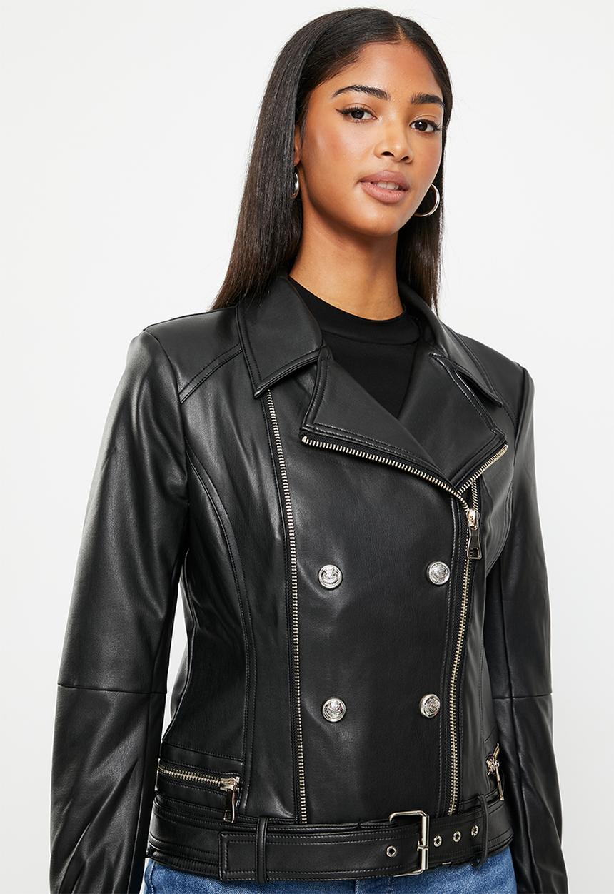 GUESS - Olivia moto jacket - jet black
