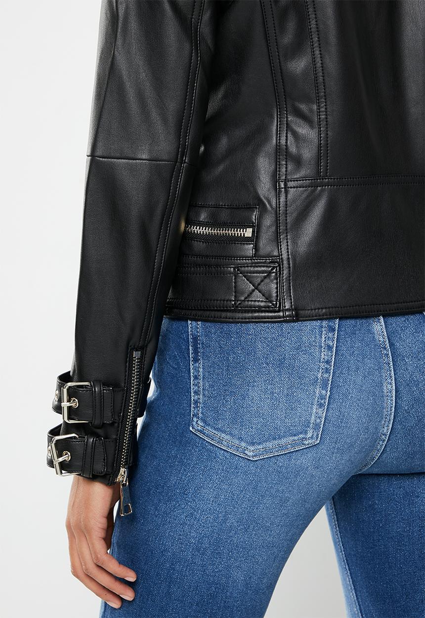 GUESS - Olivia moto jacket - jet black