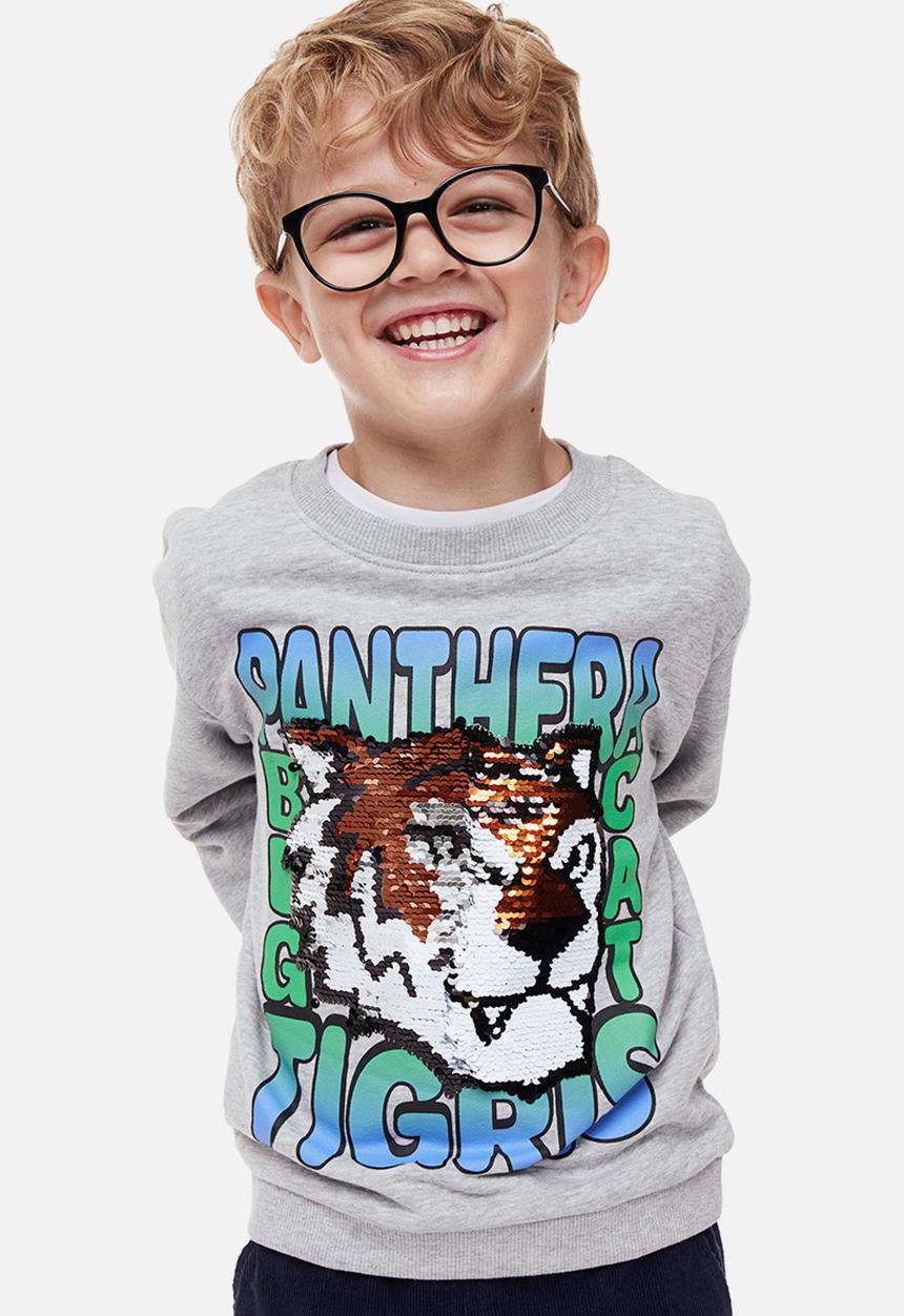 H&M - Reversible sequin-motif sweatshirt - grey,multi