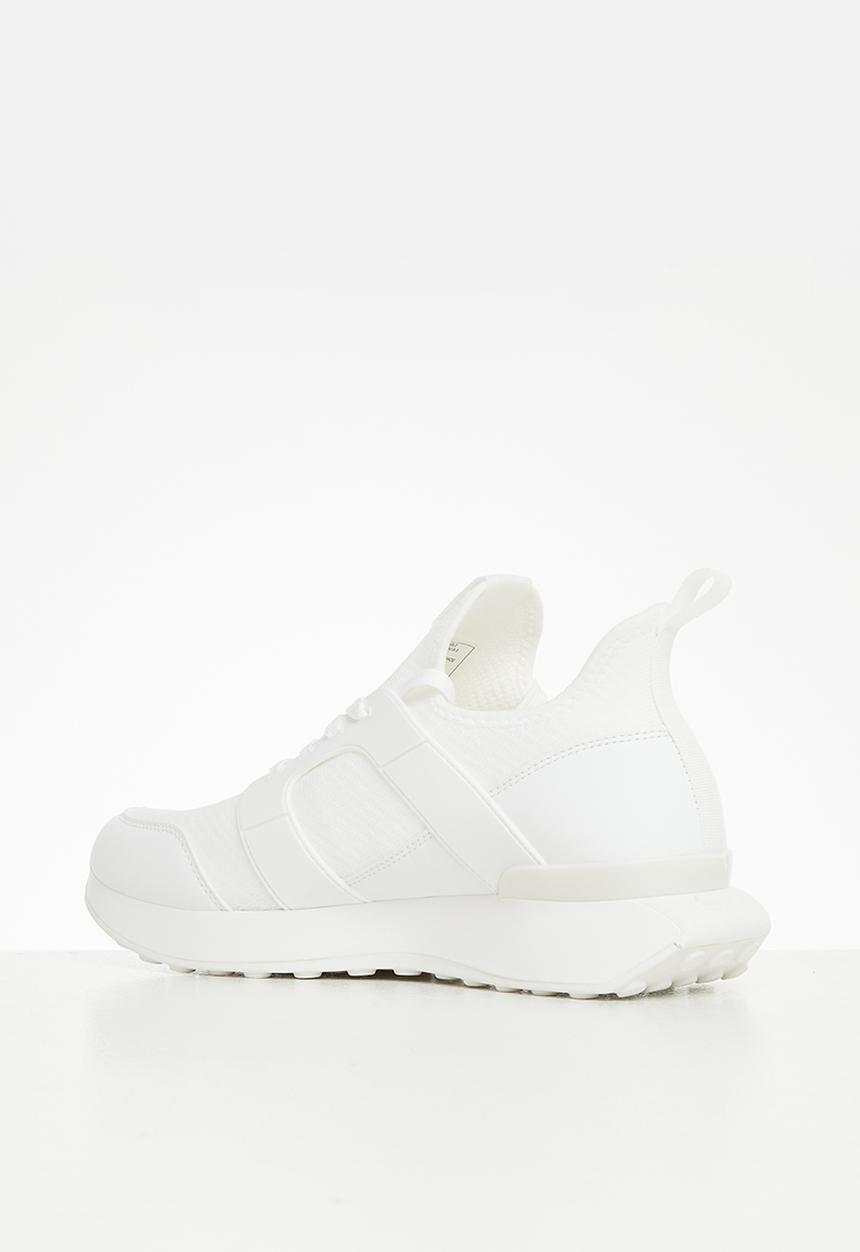 Steve Madden - Barlo knit & pu - white
