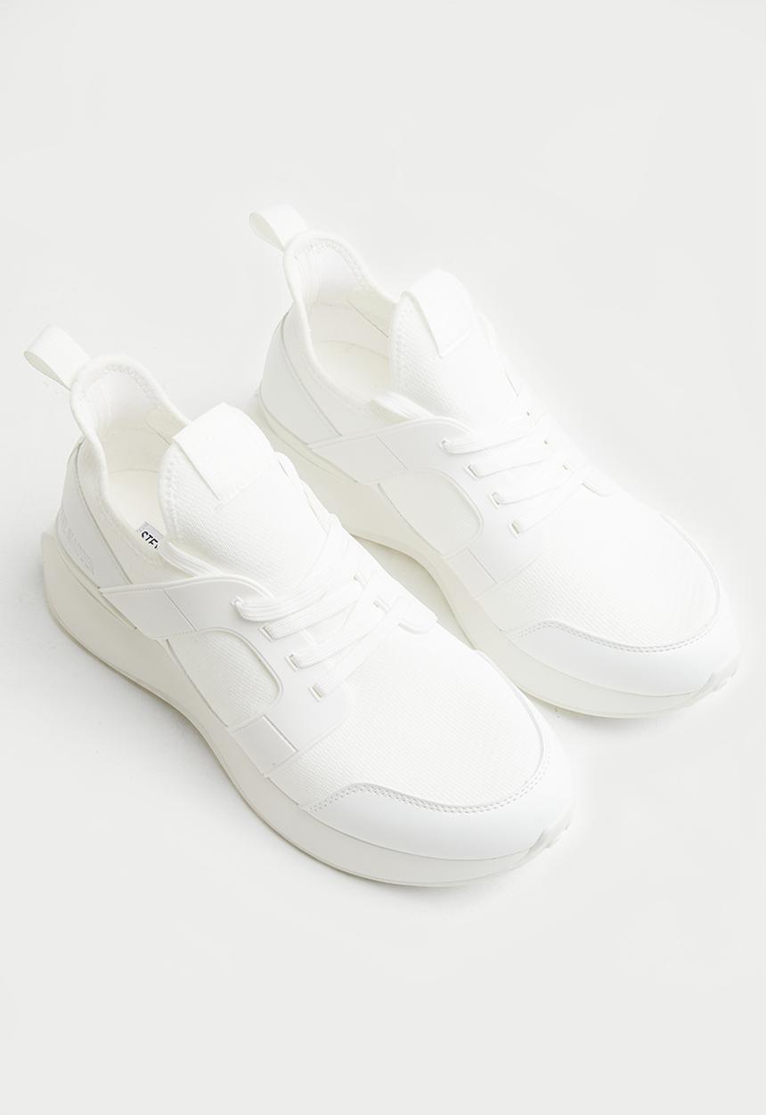Steve Madden - Barlo knit & pu - white