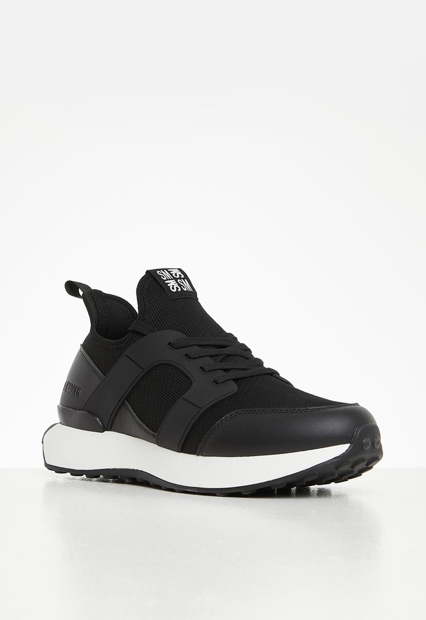Steve Madden - Barlo knit & pu - black