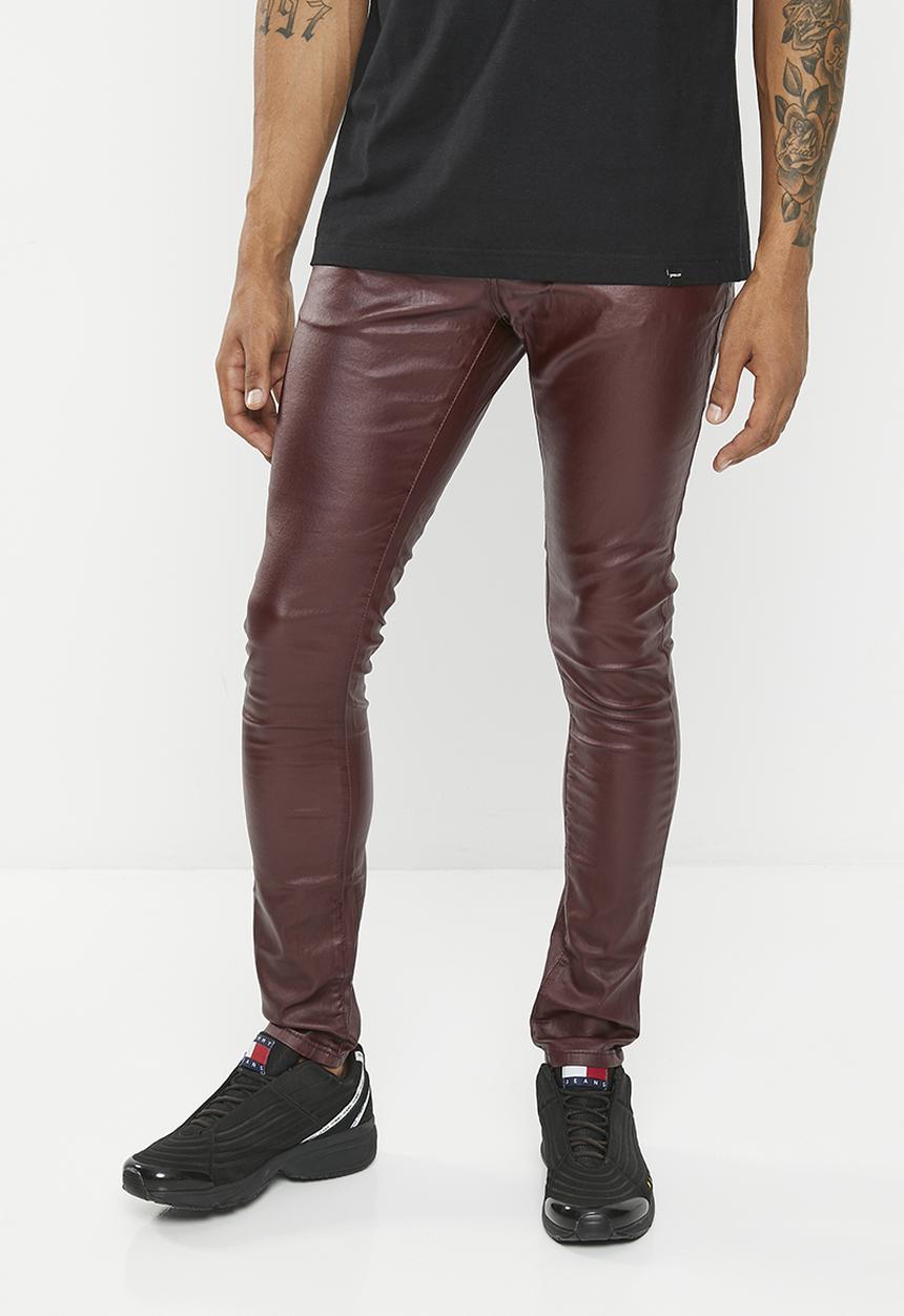 Cutty - Zaid coated denim jean - bordeaux