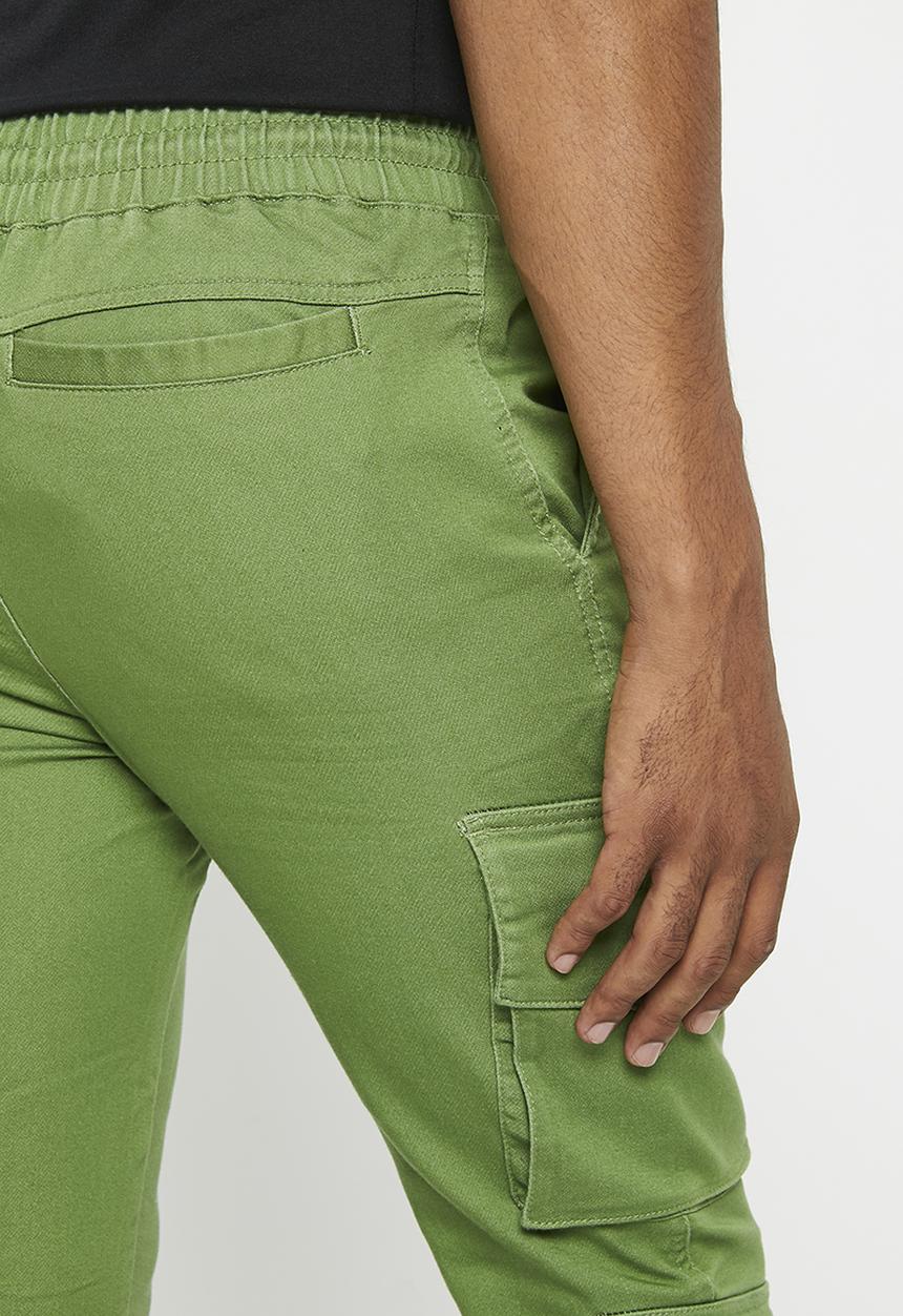 Aca Joe - Aca joe lightweight coloured denim cargo jogger - sage