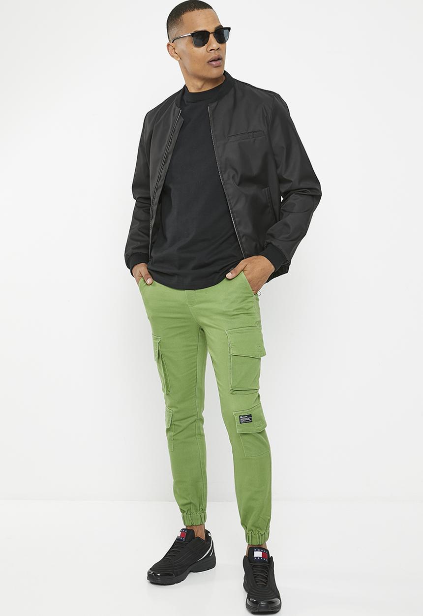 Aca Joe - Aca joe lightweight coloured denim cargo jogger - sage
