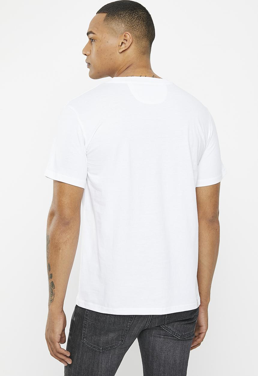 Vertigo - Mens vertigo embroidered crew tee short sleeve - white