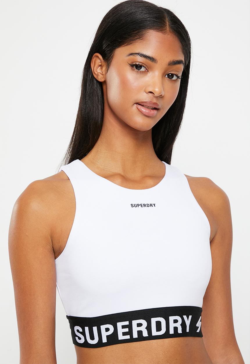 Superdry. - Code s logo bra top - optic