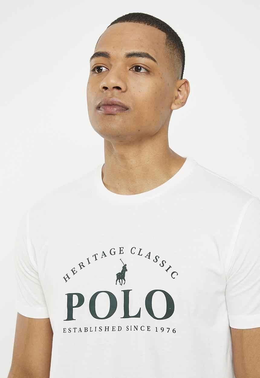 POLO - Mens heritage short sleeve tee - white