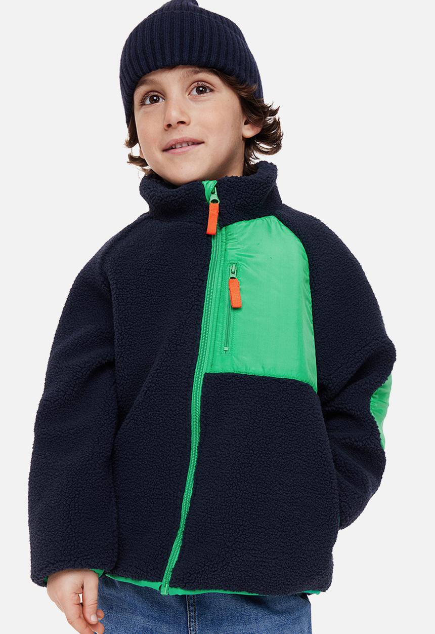 H&M - Teddy jacket - blue,multi