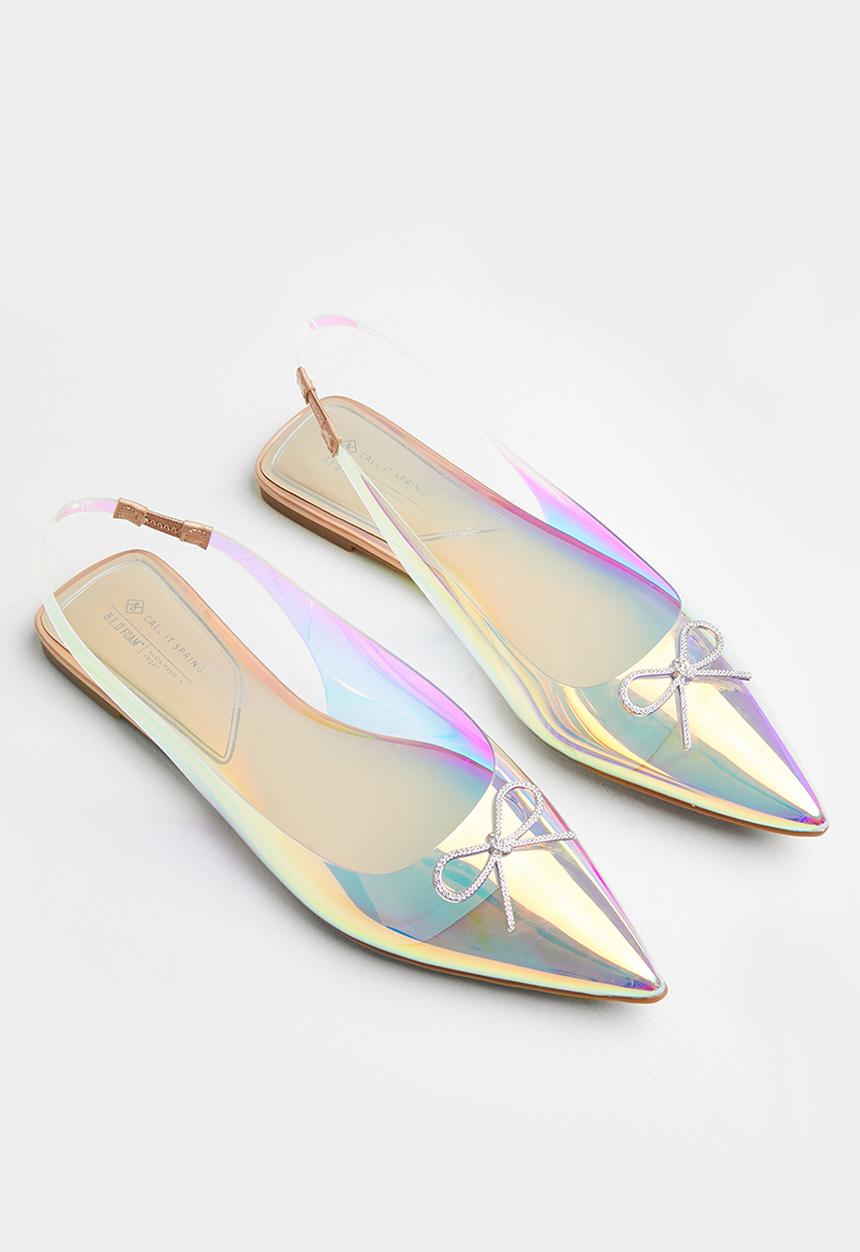 Call It Spring - Glitzie slingback - silver irridescent