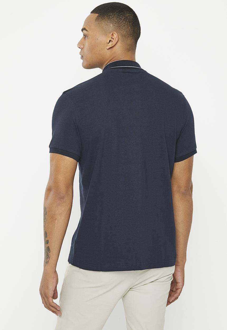 Original Penguin - Logo collar short sleeve polo - dark sapphire