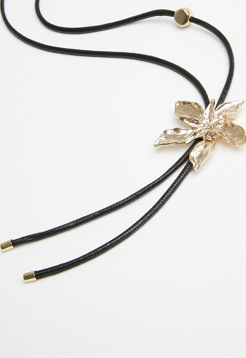 Superbalist - Leona necklace - black/gold 
