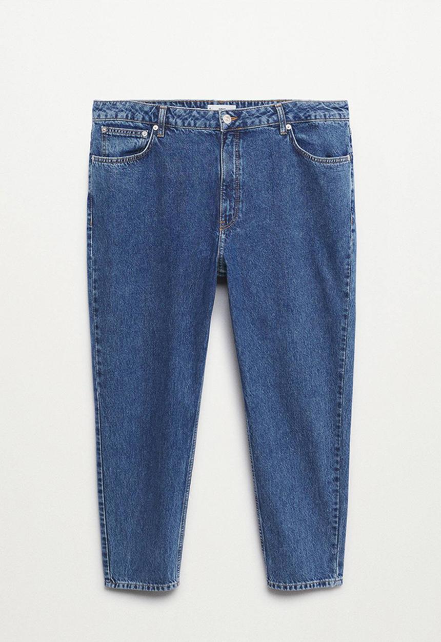 MANGO - Plus jeans mom80 - open blue