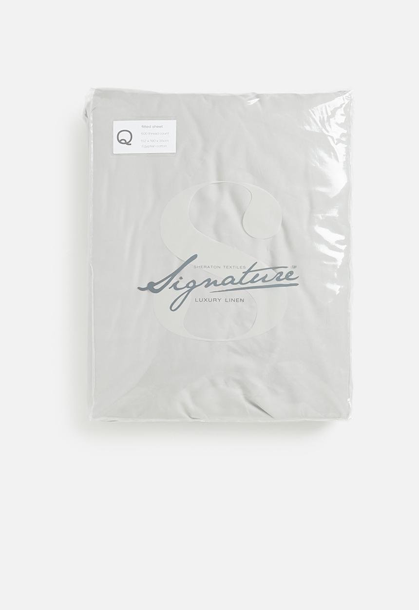 Sheraton Textiles - 600tc Egyptian cotton fitted sheet - grey 