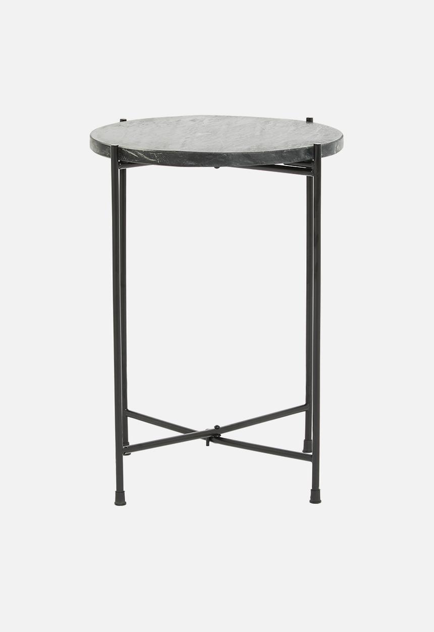 H&S - Carly marble side table - black