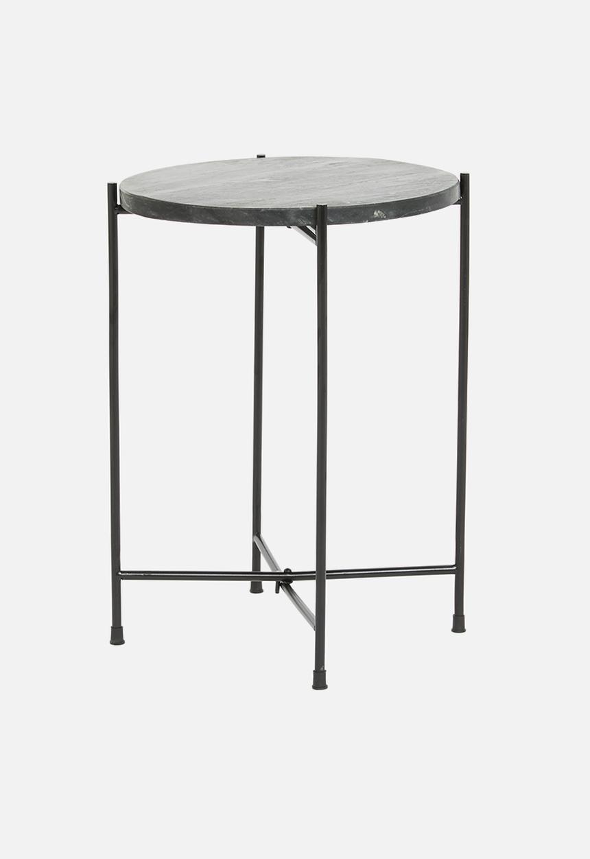 H&S - Carly marble side table - black