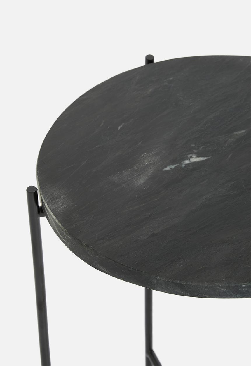 H&S - Carly marble side table - black
