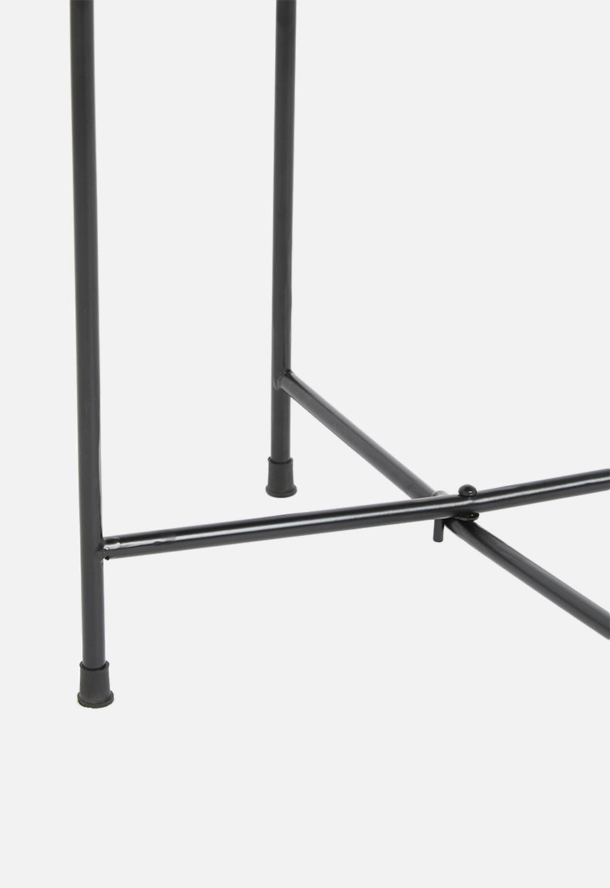 H&S - Carly marble side table - black