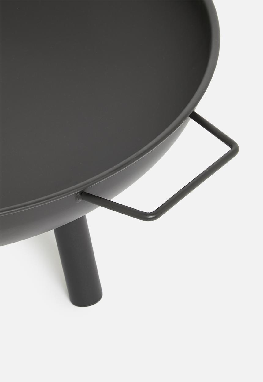 H&S - Round fire bowl- black