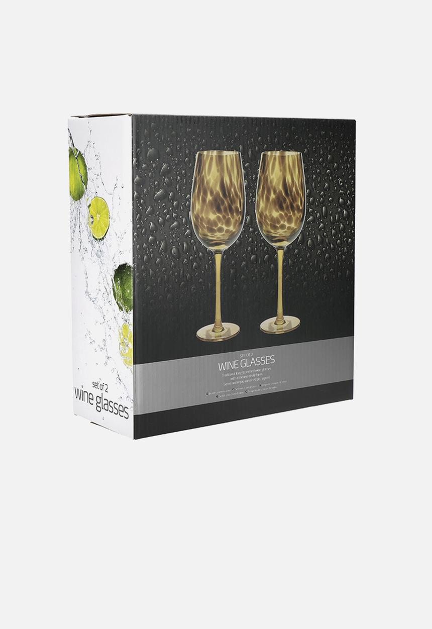 Barcraft - Tortoiseshell glassware gift set - amber 