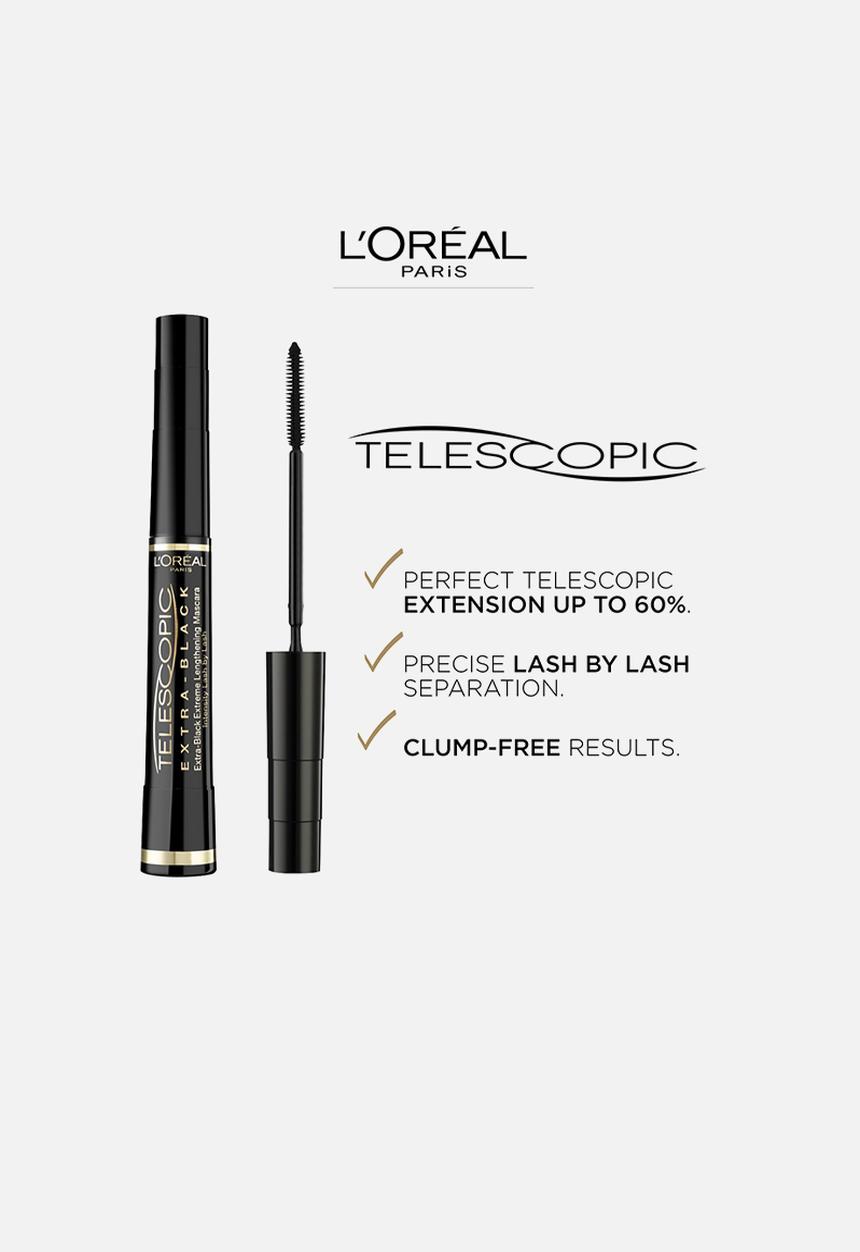 L'Oreal Paris - Telescopic Carbon Black Mascara - Extra Black