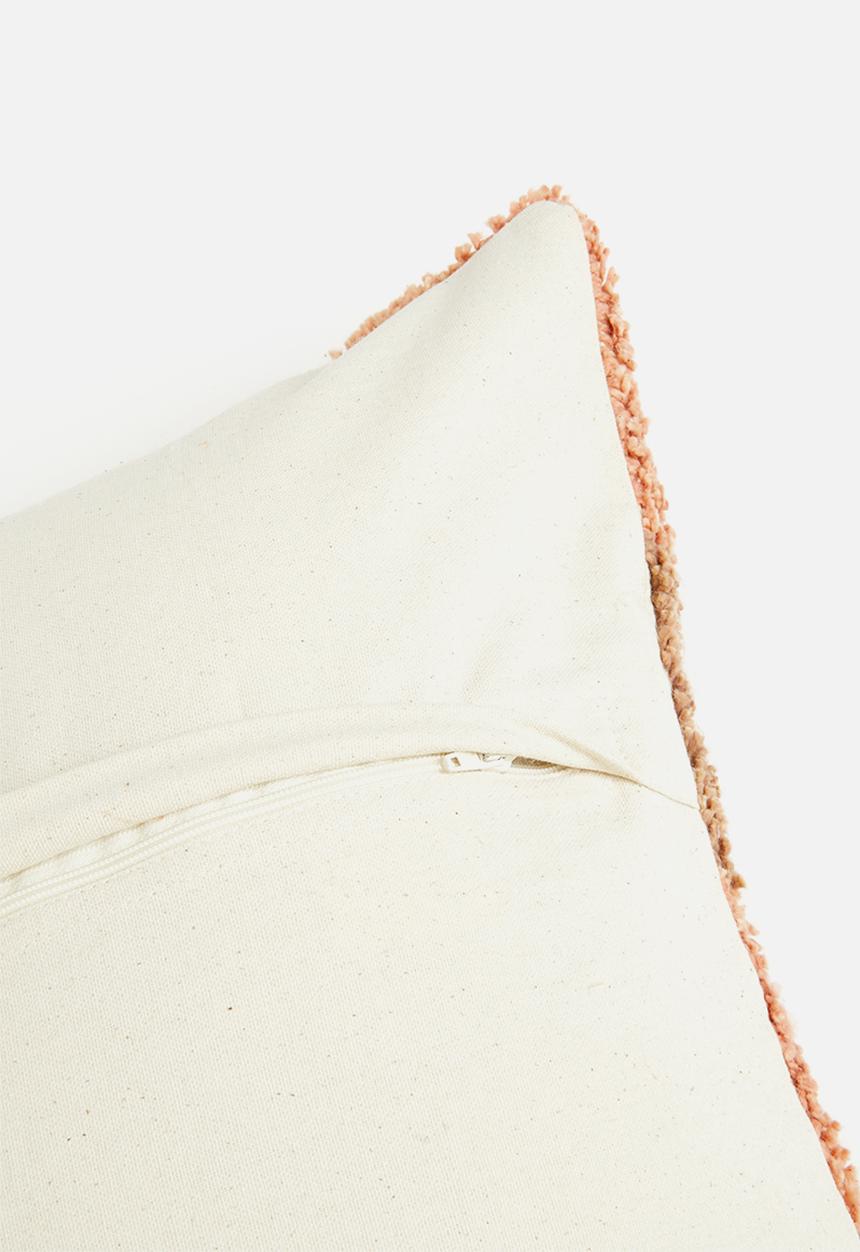 Sixth Floor - Adona embroidered cushion cover - ecru & brown