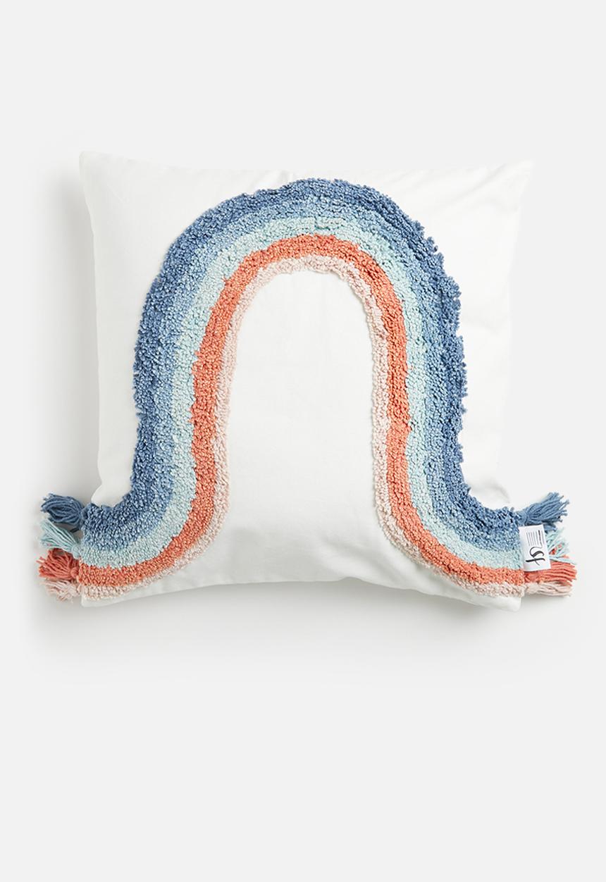 Sixth Floor - Rainbow tufted cushion cover - multi