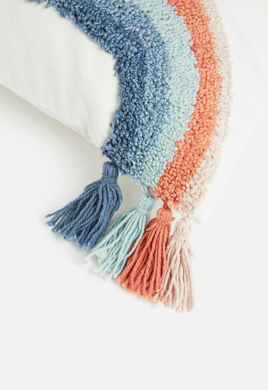 Sixth Floor - Rainbow tufted cushion cover - multi