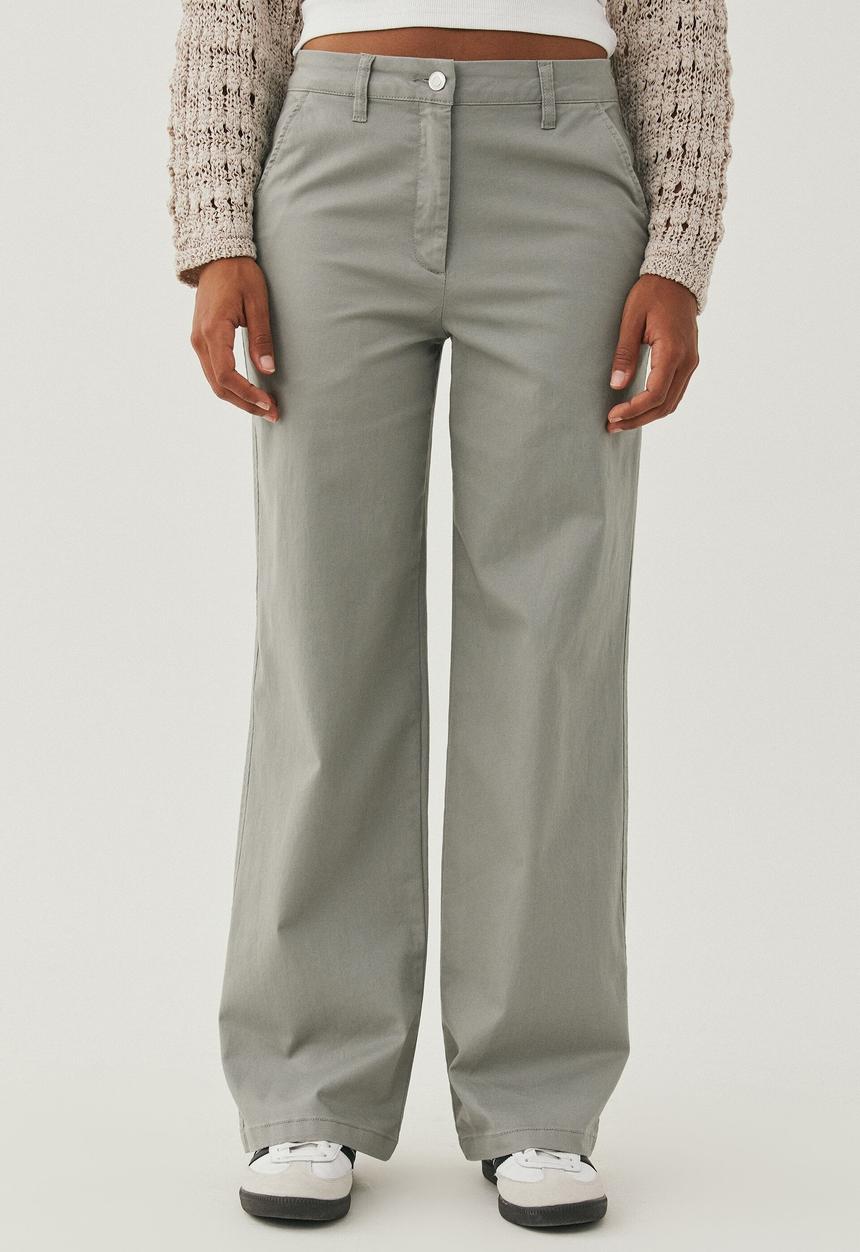 Supré  - Ziggy wide leg pants - green grey